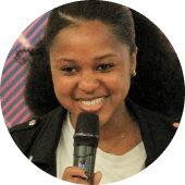 Black man smiling wide